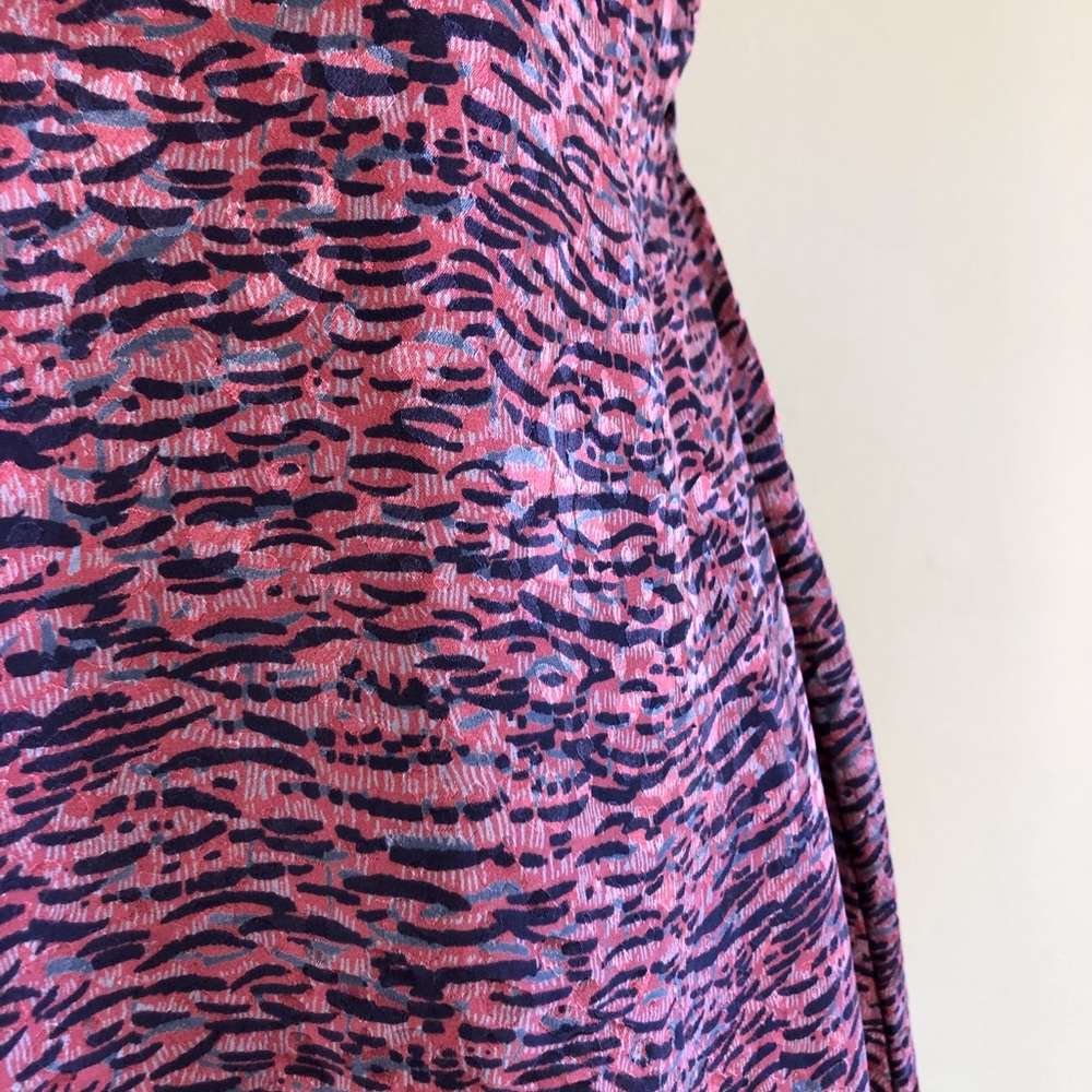 designer silk mini dress open side bust open back sheath dress abstract print - Picture 6 of 11